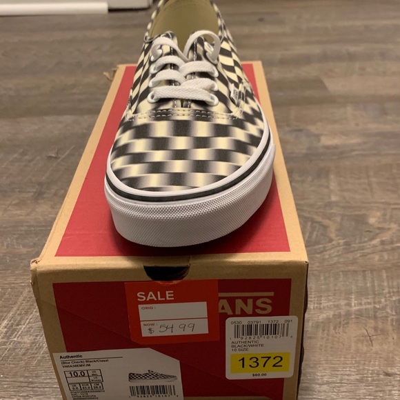NEW Vans Blurred Checkerboard Skate shoes with Box - Picture 3 of 4